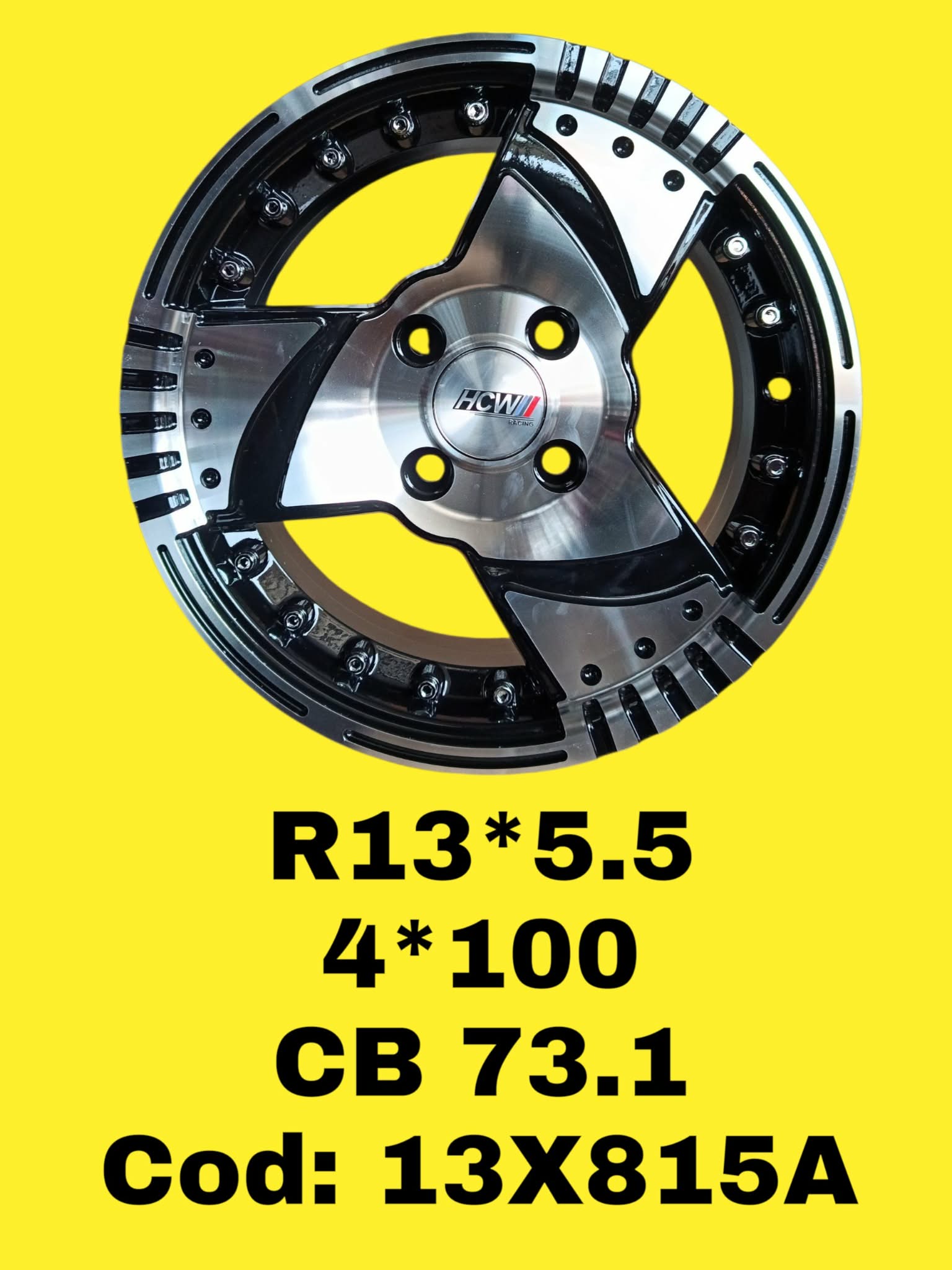 ARO R13 DE ALEACION HCW RACING "13X815A" 13*5.5 4*100 MB ET 20 CB 73.1