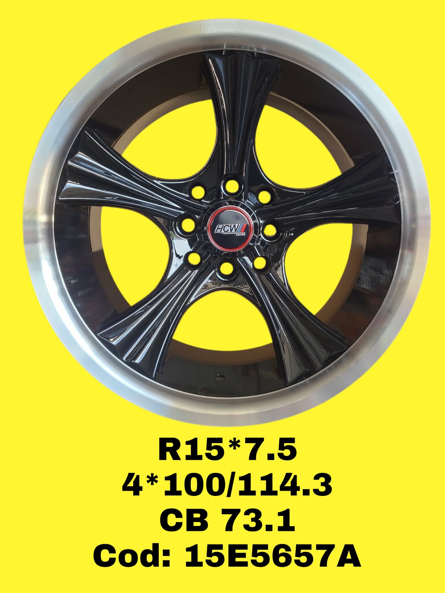 ARO R15 DE LAEACION HCW RACING "15E5657A" 15*7.5 4*100/114.3 ET 10 CB 73.1 LB