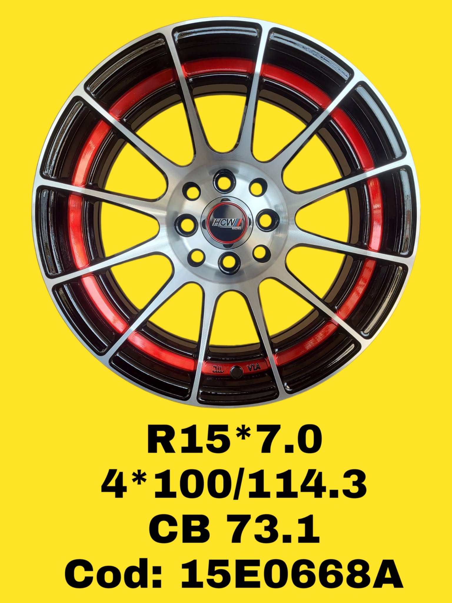 ARO R15 DE ALEACION HCW RACING "15E0668A" 15*7.0 4*100/114.3 ET 5 CB 73.1 MBR
