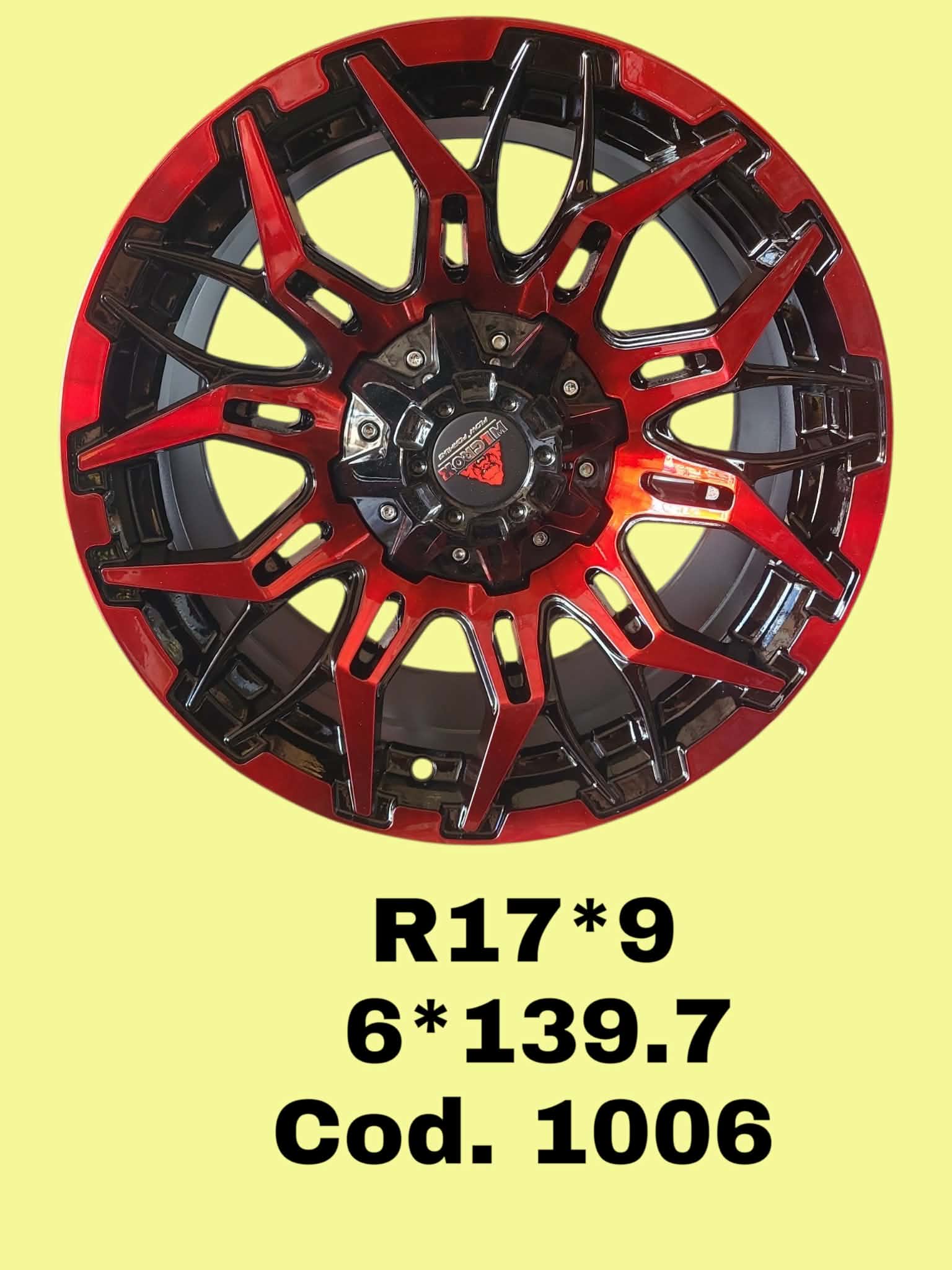 ARO R15 DE ALEACION WIL CROXX "1006" 15*8.0 6*139.7 ET 0 CB 110 MB+RED