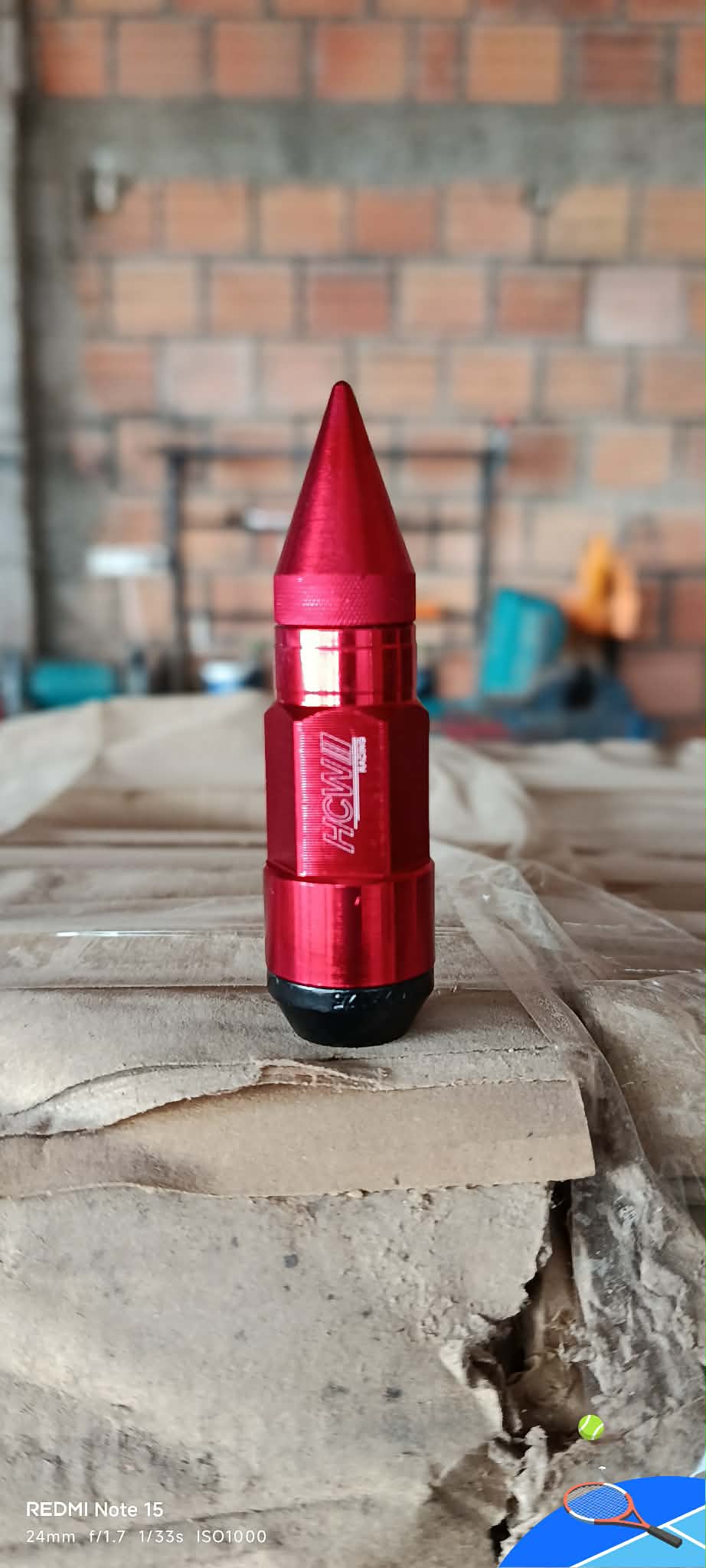 SET DE TUERCA HCW RACING TIPO BALA ROJO M12X1.25 DE 3 PZS