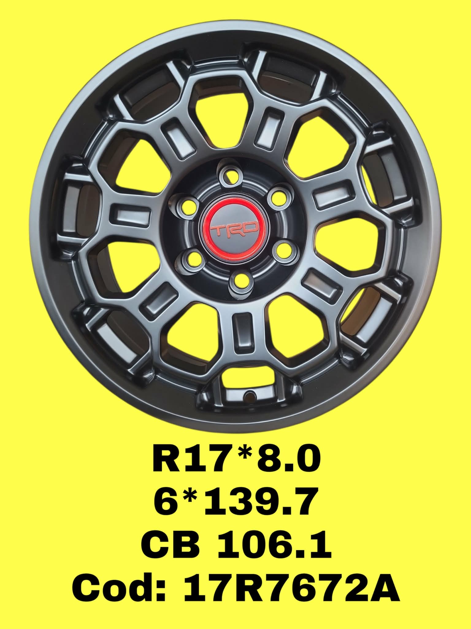 ARO R17 DE ALEACION TRD "17R7672A" 17*8.0 6*139.7 FSB3 CB 106.1