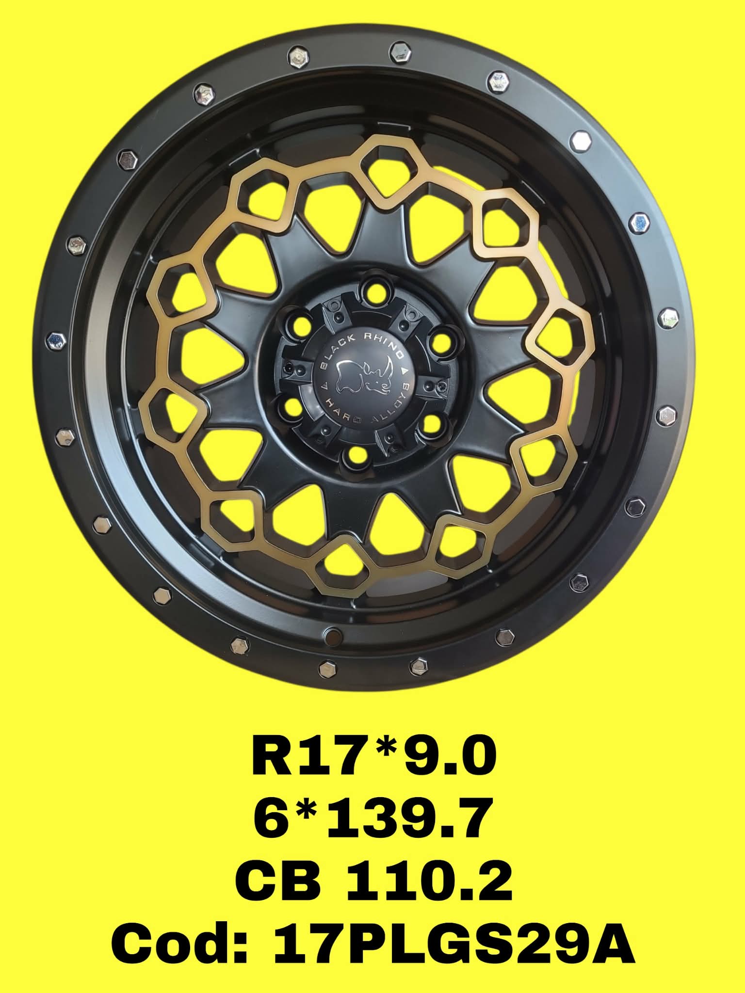 ARO R17 DE ALEACION RHINO "17PLGS29A" 17*9.0 6*139.7 ESB3SZ8 0 CB 110.5