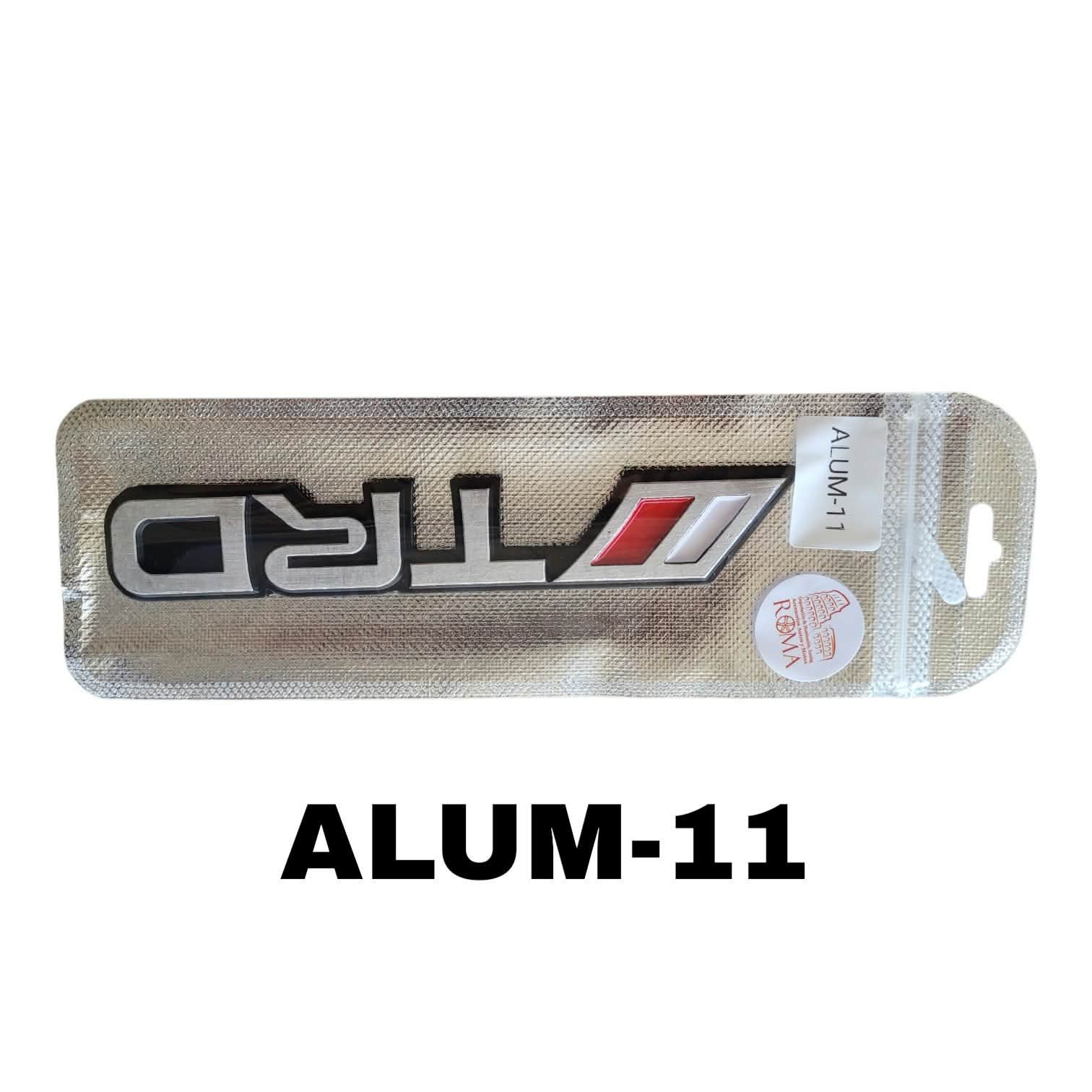 EMBLEMA DE ALUMINIO TRD COLOR SILVER