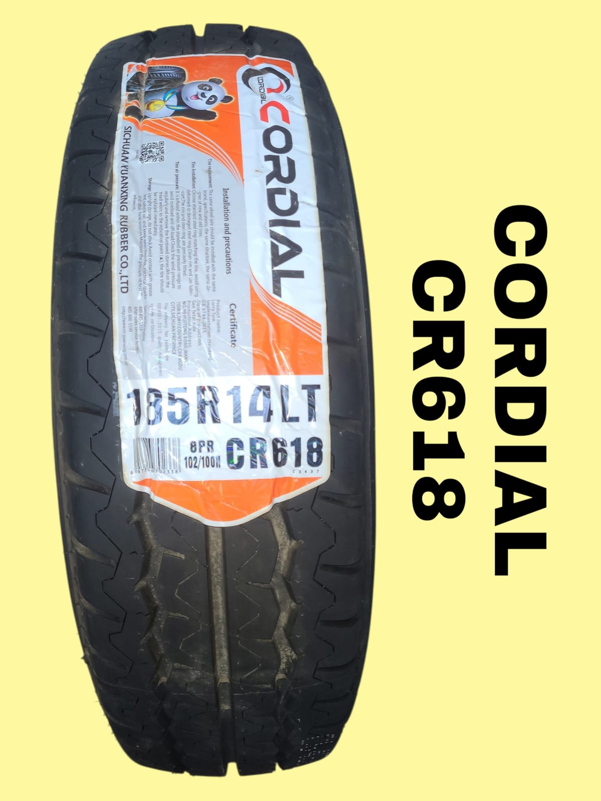 LLANTA CORDIAL "CR618" DELANTERO LT 195 R14 8PR 106/104R TL