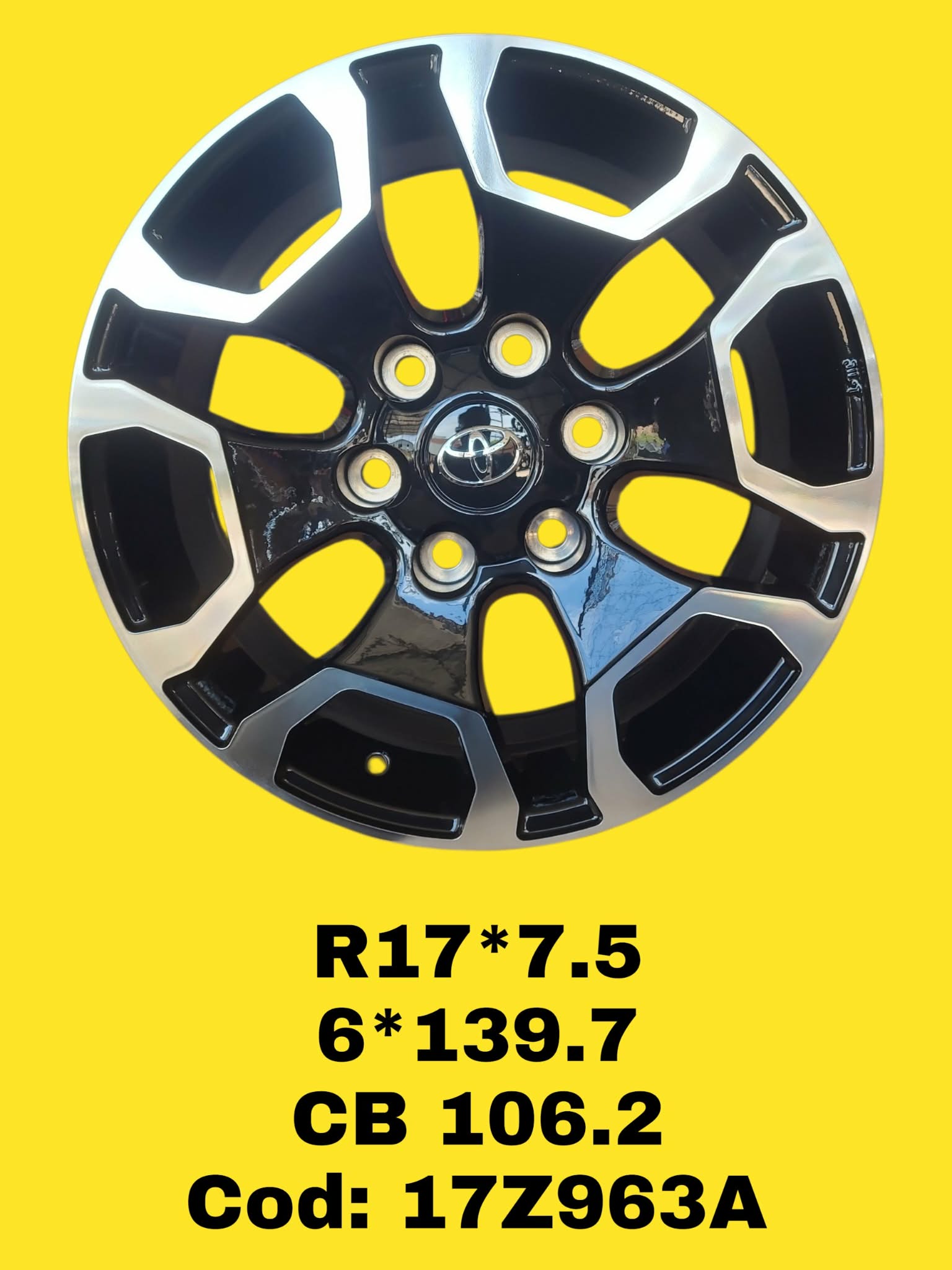 ARO R17 DE ALEACION TOYOTA "17Z963A" 17*7.5 6.139.7 CB 106.2 MB