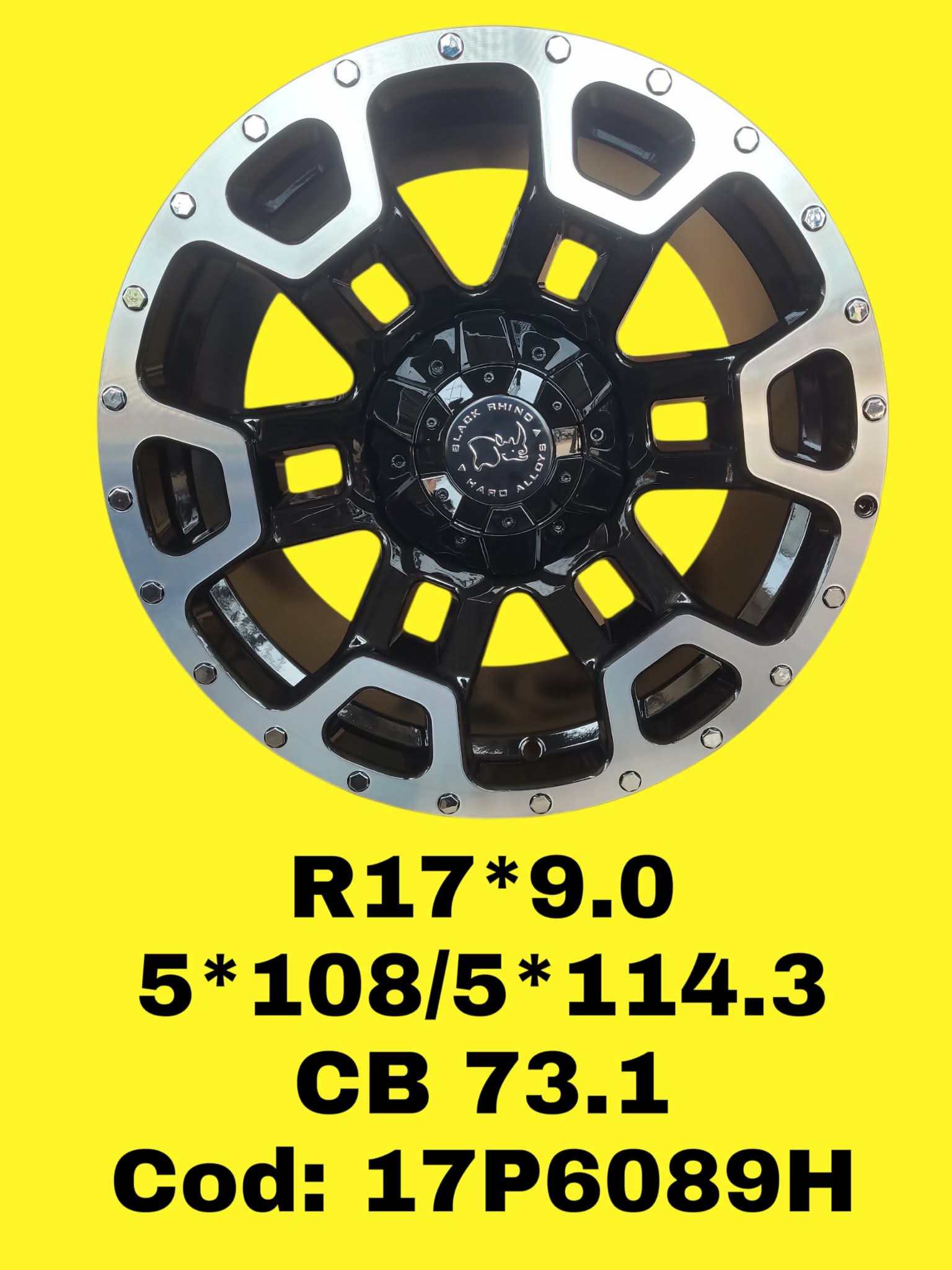 ARO R17 DE ALEACION RHINO "17P6089H" 17*9.0 5*108/5*114.3 ET 0 CB 73.1 LBB