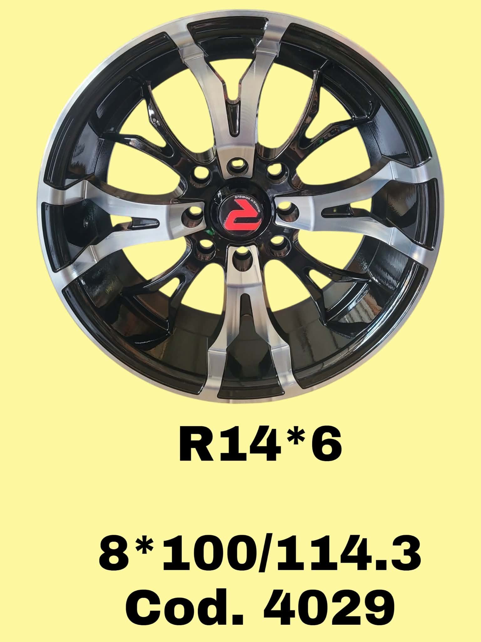 ARO R14 DE ALEACION ROMAX "144029 - 4029" 14*6.0 8*100/114.3 ET 0 CB 73.1 BP